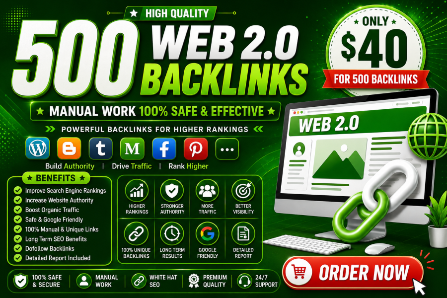 I Will Create 500 Strategic Web 2.0 Backlinks to Strengthen Your SEO Profile
