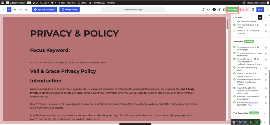 Complete On Page and Technical SEO for 10 Pages to Improve Rankings