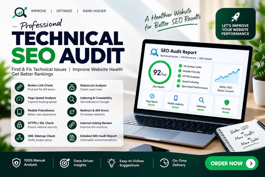 I will professionally audit your website for technical SEO issues