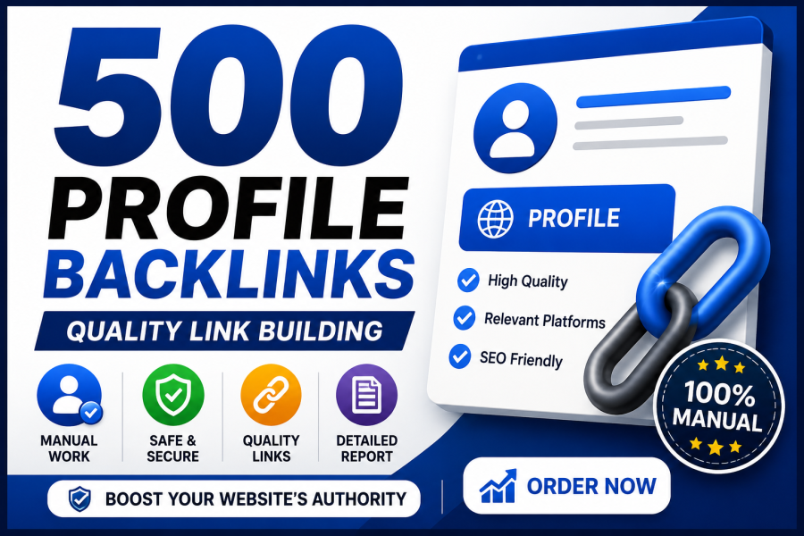 I will build 500 authority profile backlinks for SEO