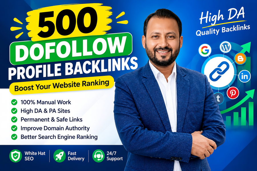 500+ Do Follow Profile Backlinks Service with Index Support