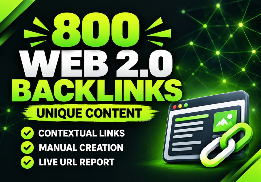 I Will Build 800 High Quality Web 2.0 Backlinks with Unique Content