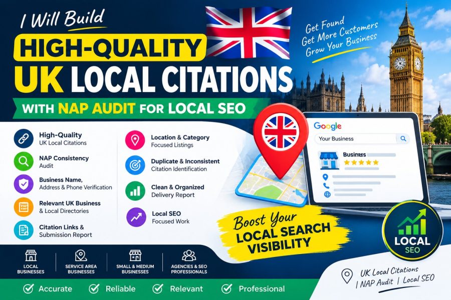 I Will Build High-Quality UK Local Citations With NAP Audit for Local SEO