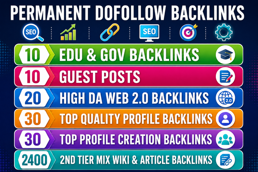 Rank Top Google Pages with 2500 1st & 2nd Tier SEO Backlinks