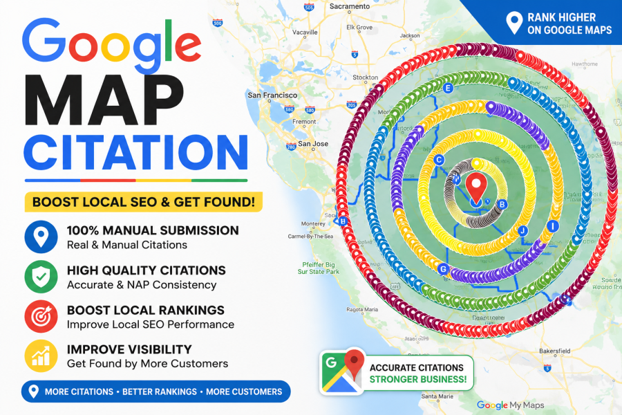 I Will Build 100 Manual Google Map Citations for Local SEO