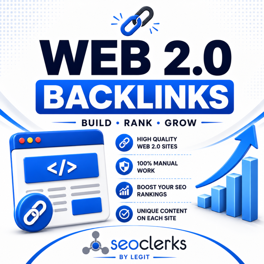 Get 100 Web 2.0 Backlinks to boost your website Ranking 
