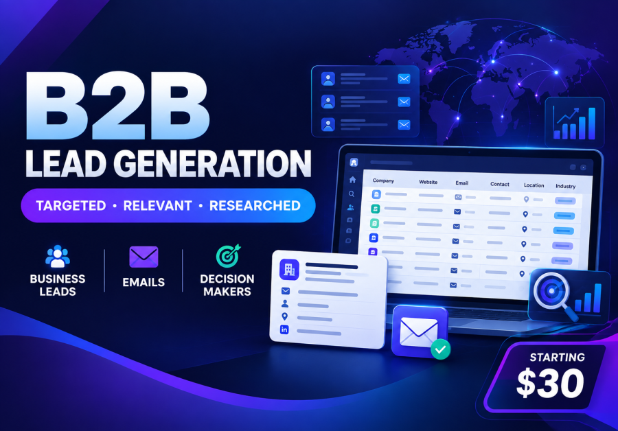 I Will Build Targeted B2B Lead Lists With Verified Business Emails
