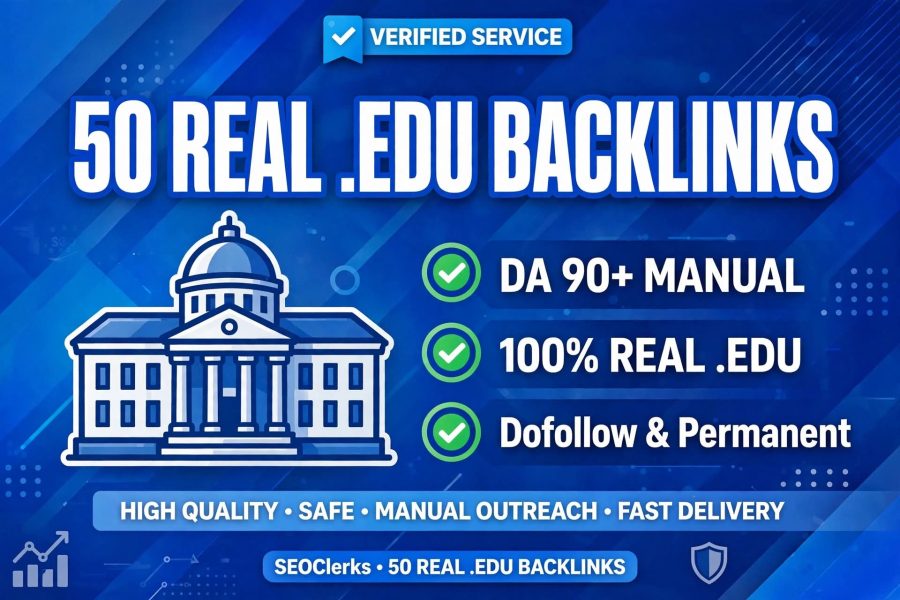 Premium 50 EDU Backlinks With Real University DA 90+ Dofollow Links