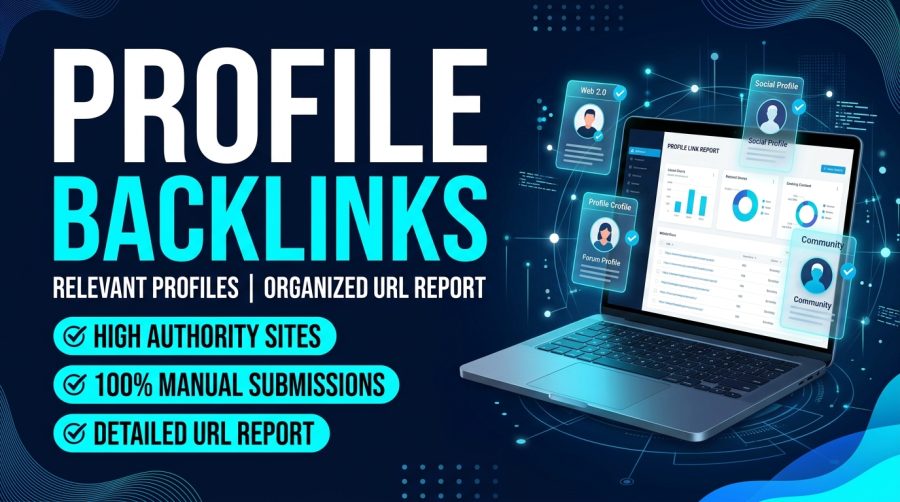 I will build 100 profile backlinks with a detailed URL report