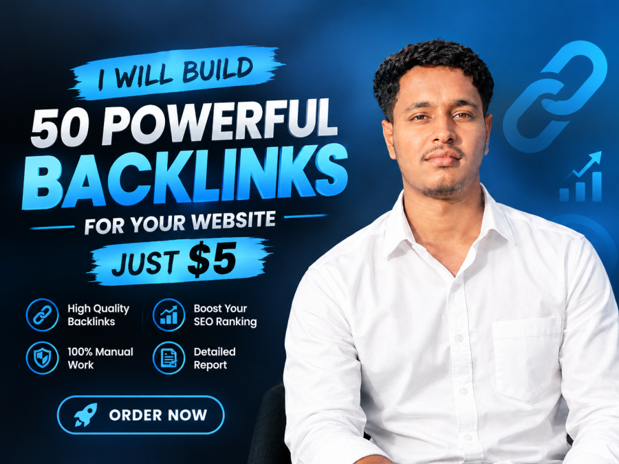 I Will Build 50 Powerful Backlinks to Boost Your Website SEO for Just $5