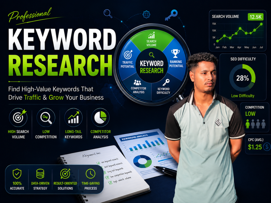  I will provide an advanced SEO strategy using keyword research for business growth