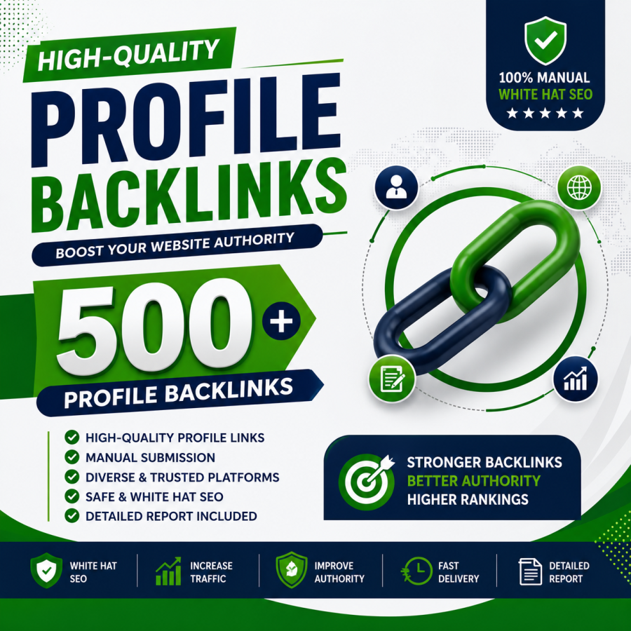 I Will Create 500 High-Quality Profile Backlinks for Better SEO