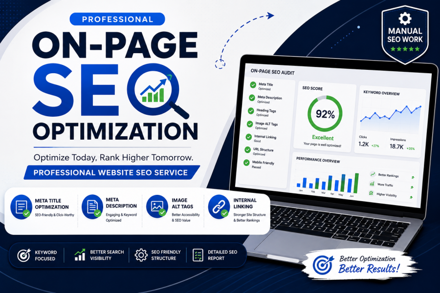 I Will Optimize Your Website with Professional On Page SEO for Better Search Visibility