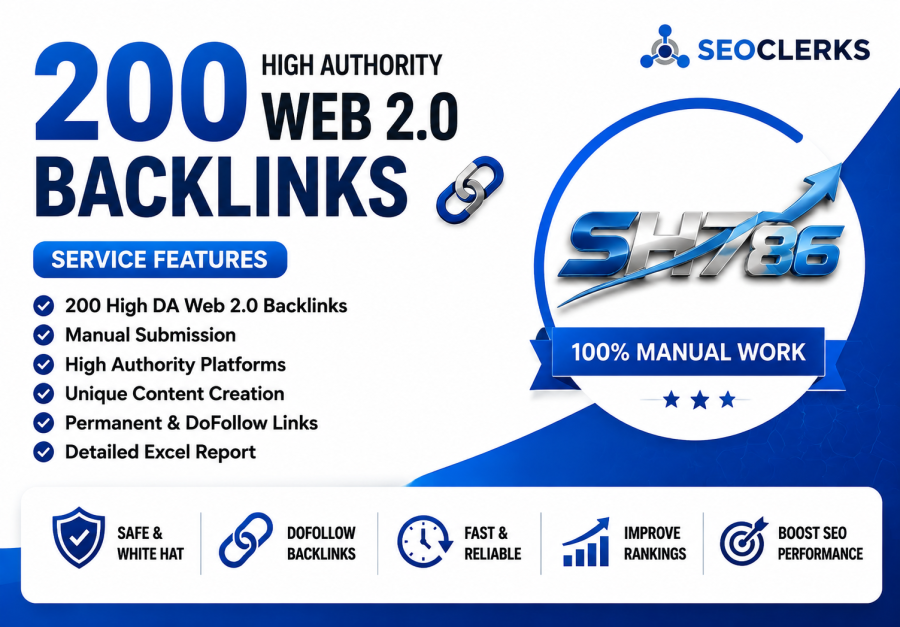 I will Create 200 Authority Web 2.0 Backlinks for Your Website 