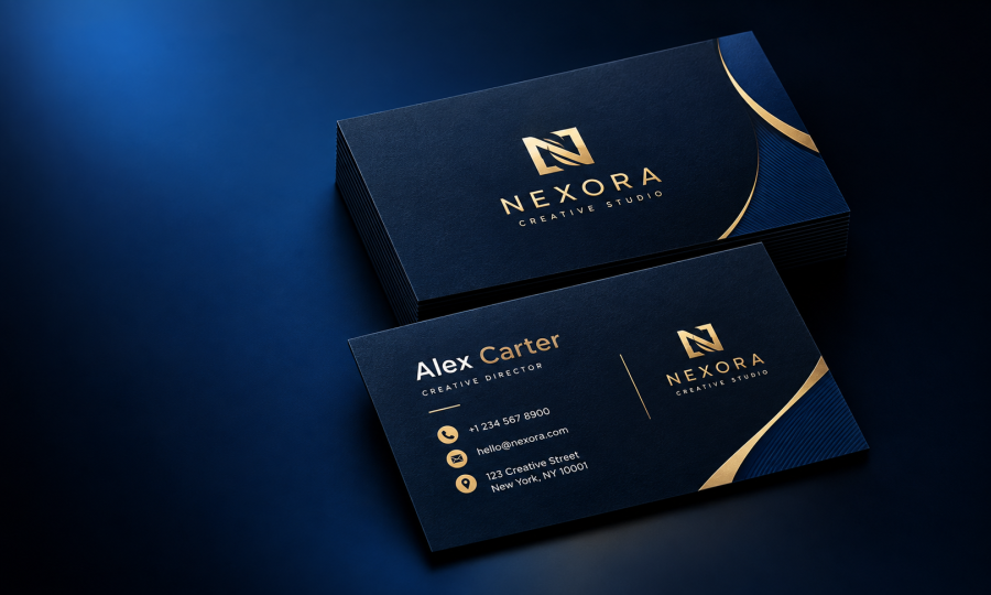 I will design a professional business card with a premium look
