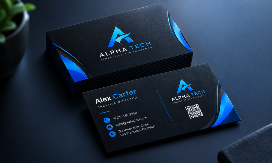 I will design a professional business card with a premium look