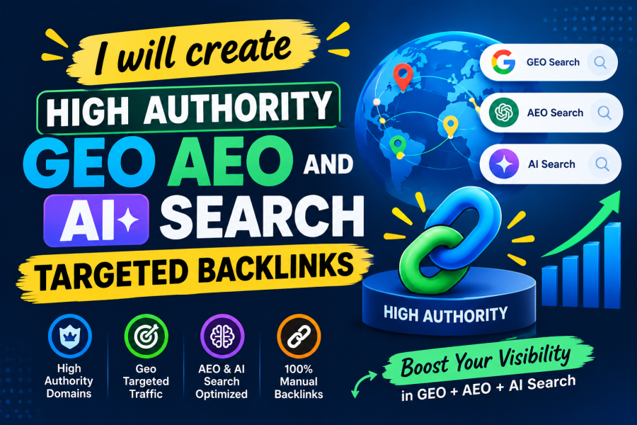 I will create high authority GEO AEO and AI search targeted backlinks
