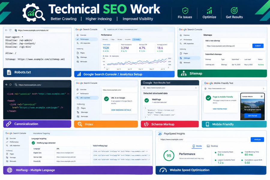 Complete Technical SEO Audit and Fix Robots.txt, Canonical, and Hreflang Tags