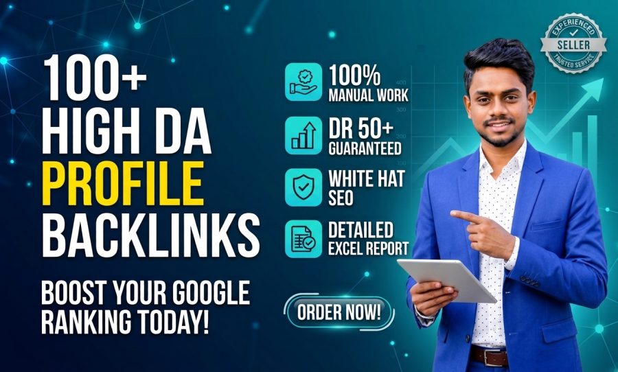 I will create 100+ high authority SEO profile backlinks manually for top google ranking