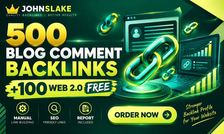 I Will Build 500 Powerful Blog Comment Backlinks + 100 Web 2.0 Backlinks FREE