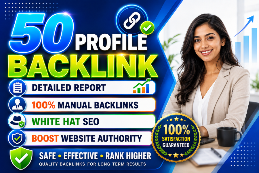 I Will Create 50 High Quality Profile Backlinks Manually for SEO Ranking