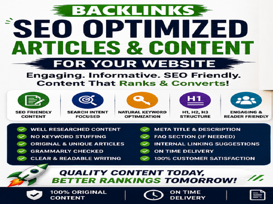 I Will Create SEO Optimized Articles Links and Content for Your Website