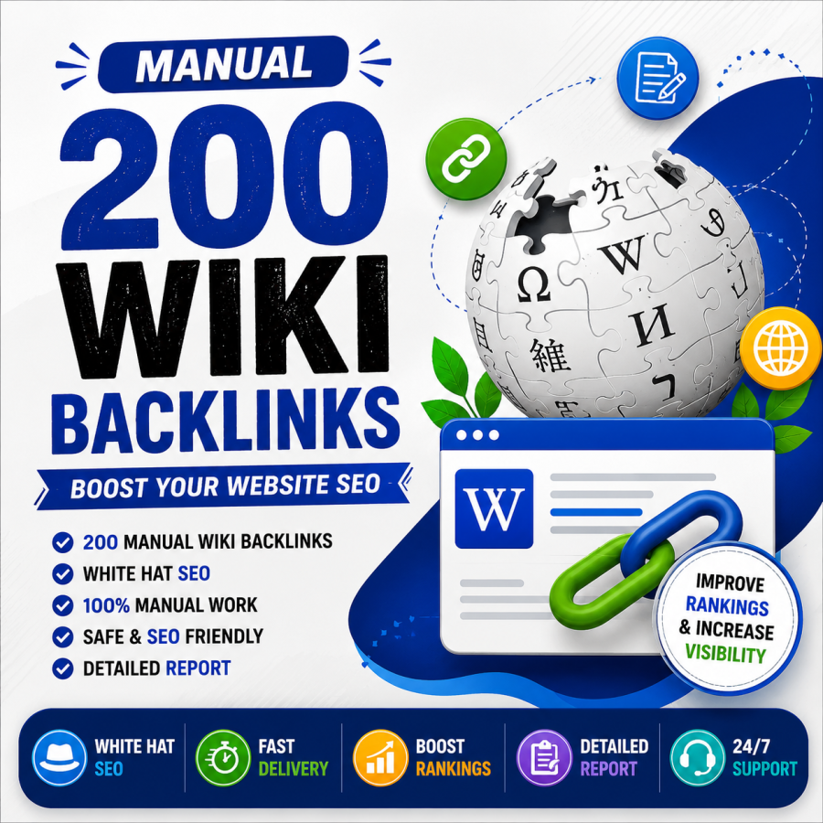 I Will Create 200 Manual Wiki Backlinks for Your Website