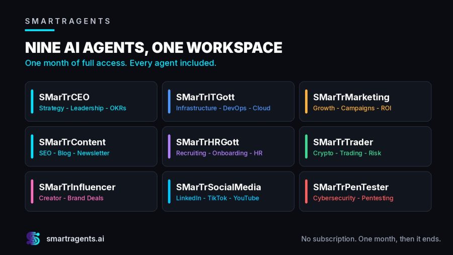 AI Agent Platform Access, SMarTrAgents Starter, 1 Month