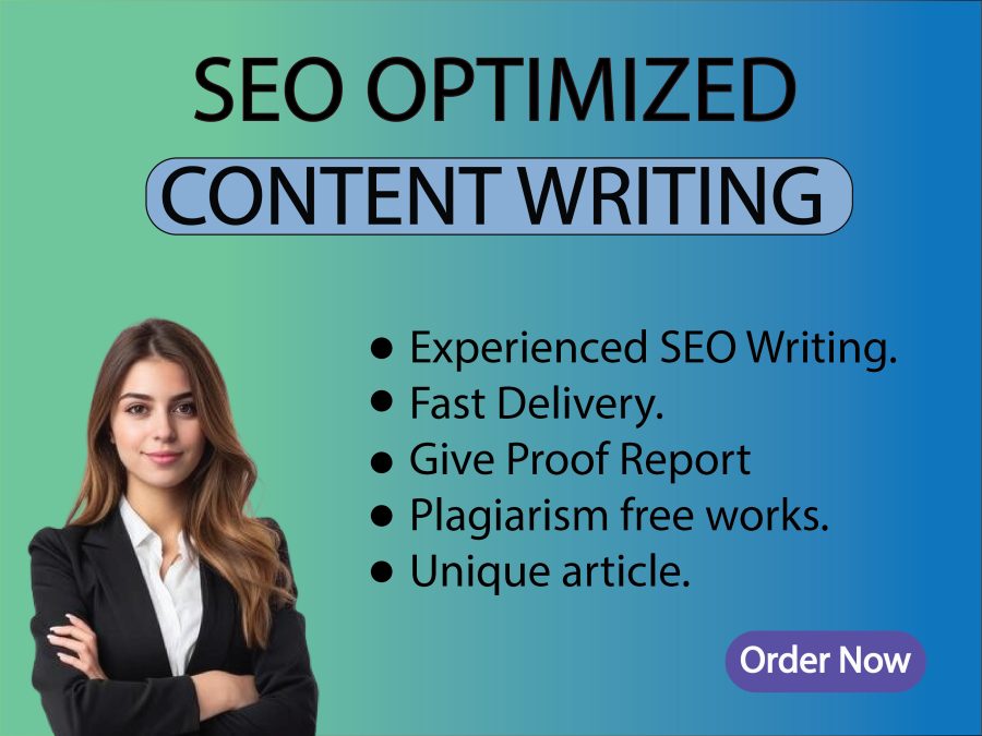I will provide High-Quality, Unique and SEO Optimized Content Writing