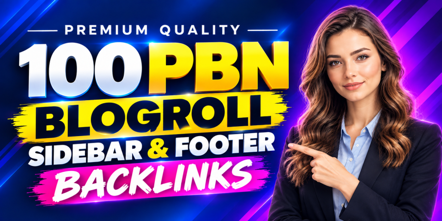 Premium 100 PBN Homepage sidebar blogroll footer DA 50+ Dofollow Backlinks