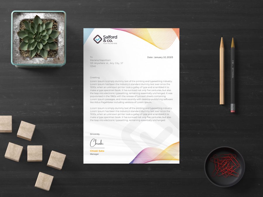 I will do letterhead design, ms word letterhead design 