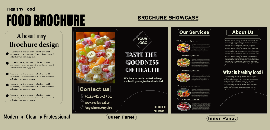 I Will Create a Modern and Premium Dessert Brochure Design