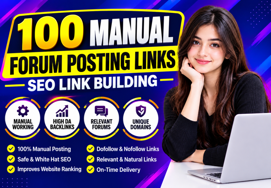 100 Manual Forum Posting Backlinks for SEO & Website Ranking