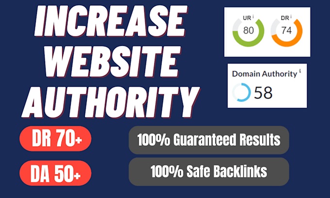 increase domain rating DR 70 ahrefs MOZ authority DA