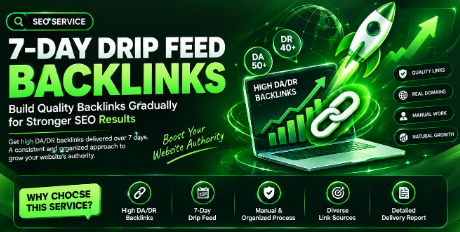 I Will Deliver a 7-Day Natural Drip Feed Backlink Campaign