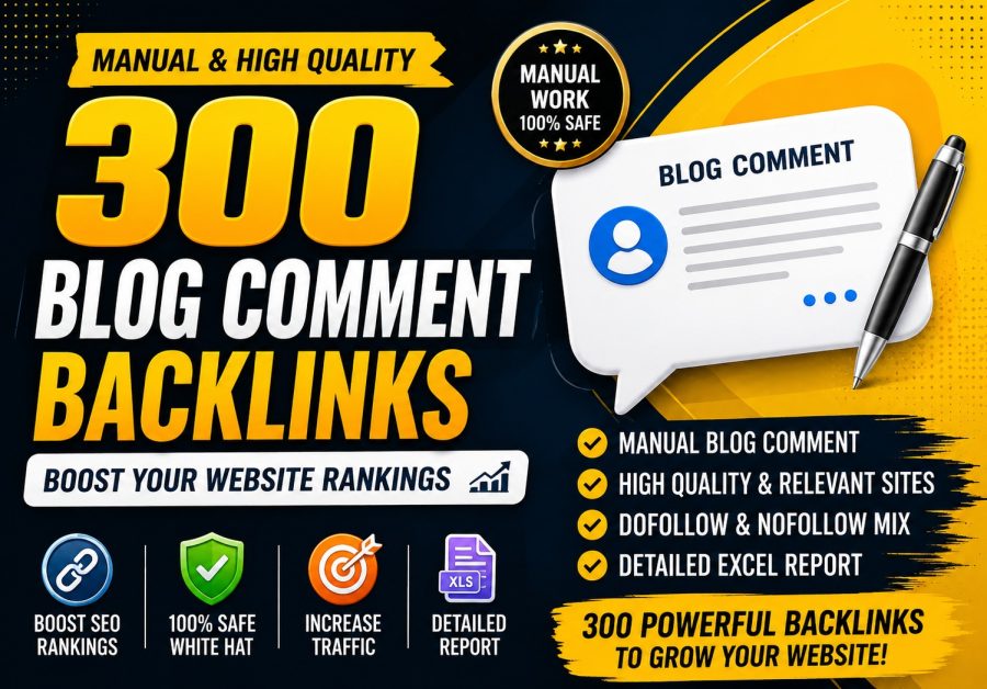 I Will Provide 300 High Quality Manual Blog Comment Backlinks