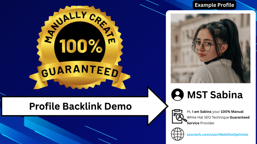 200 Website Profile Backlinks High Authority Sites Manually Create with Login Details Includes