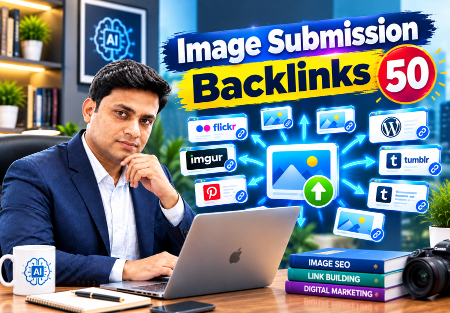  50 AI-Assisted Manual Image Submission Backlinks for SEO