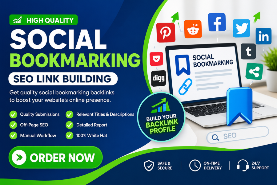 I Will Create 100 High Quality Social Bookmarking Backlinks for SEO
