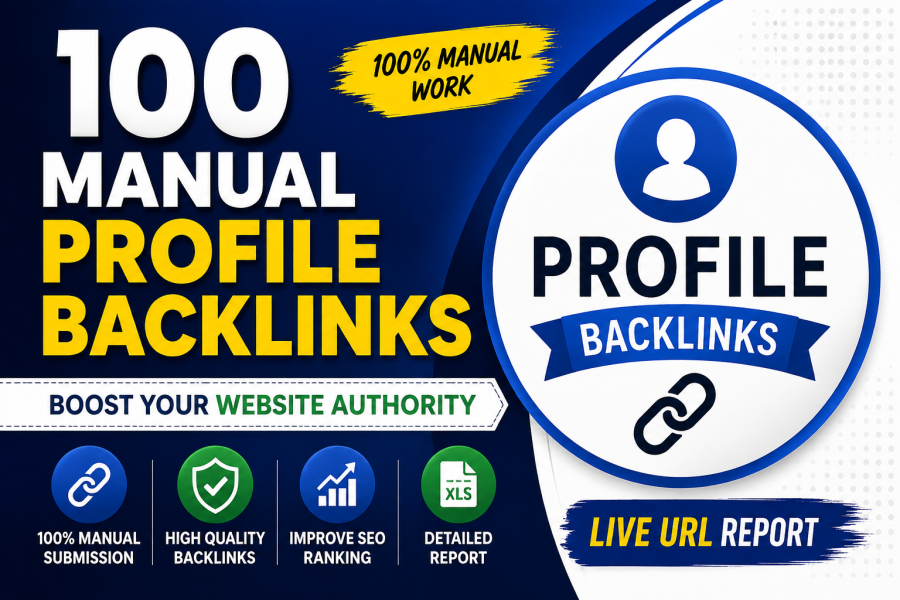 build 100 profile backlinks with a live URL report