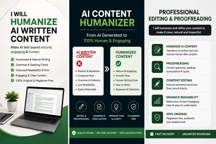 I will fact check, humanize and improve your ai generated content