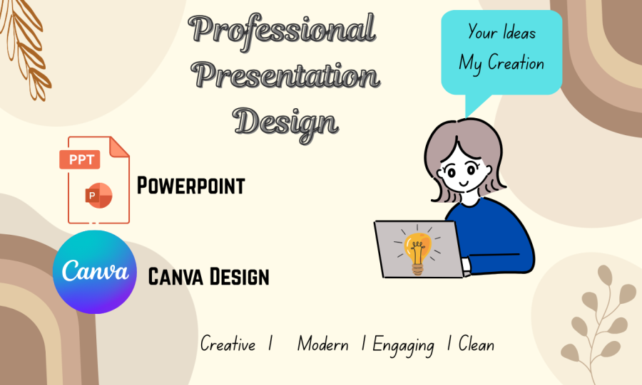 I will create professional presentation slides in Canva or PowerPoint