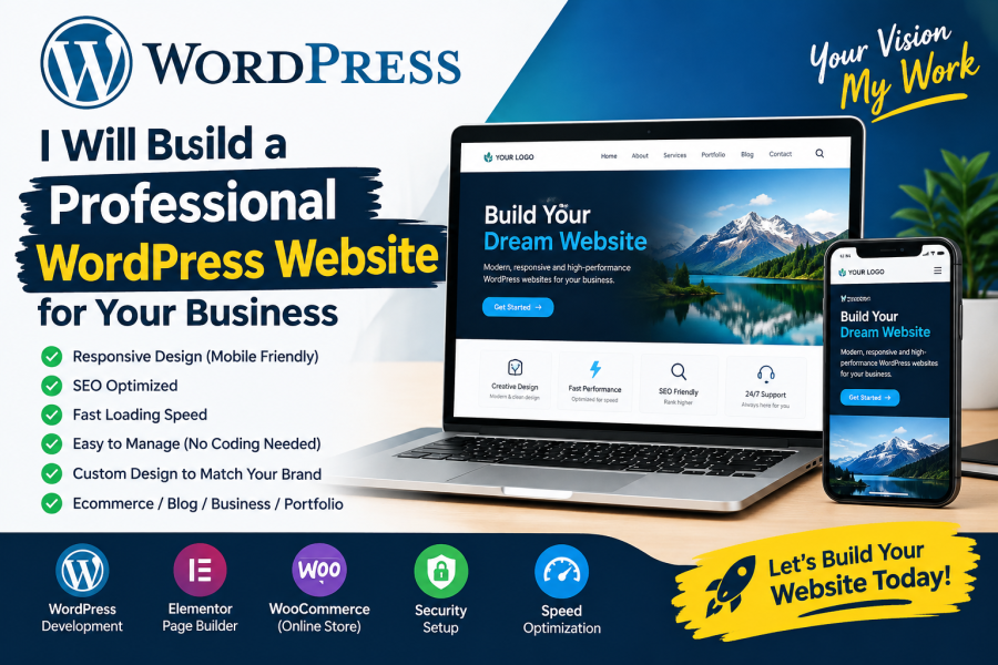 I Will Build a Professional WordPress Website for Your Business