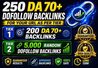 I Will Create 250+ High Quality Dofollow Backlinks for SEO