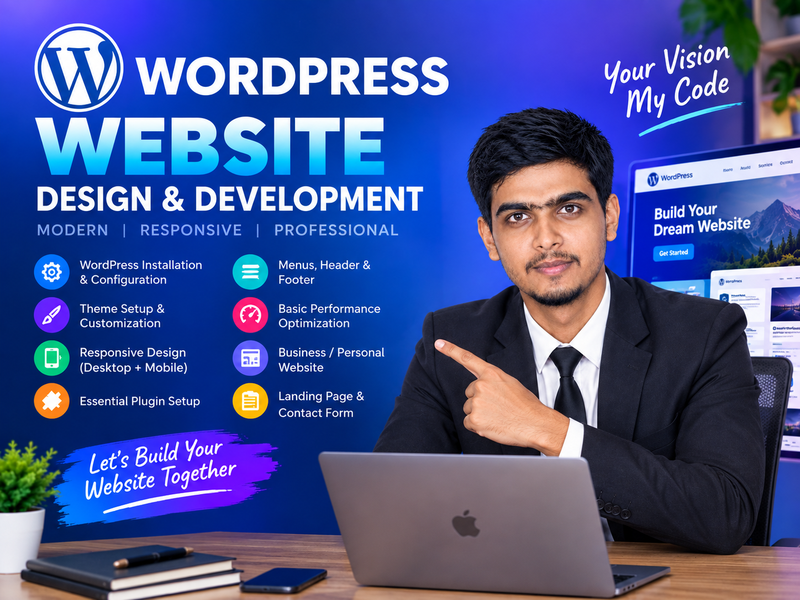 I Will Create A Professional WordPress Website For Your Project