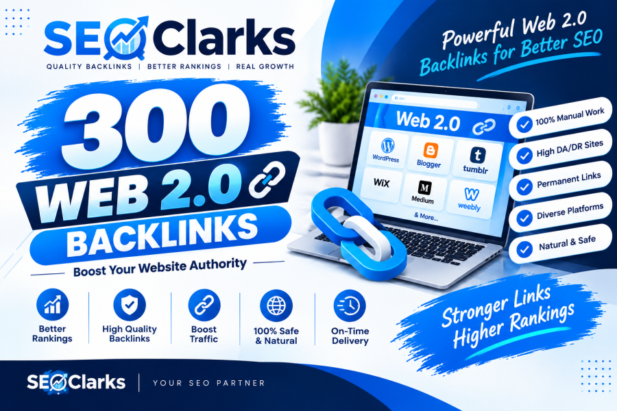 I will do 300 white hat contextual and profile backlinks with report