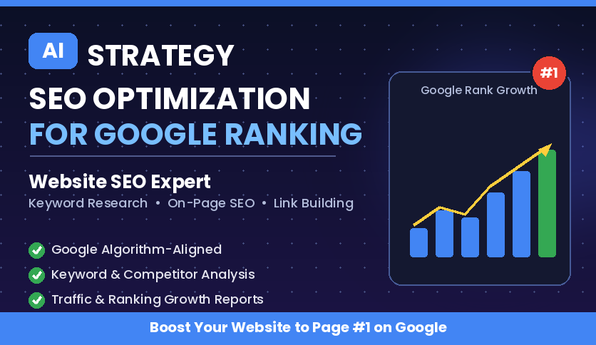 AI Strategy SEO optimization for Google ranking, Website SEO Expert