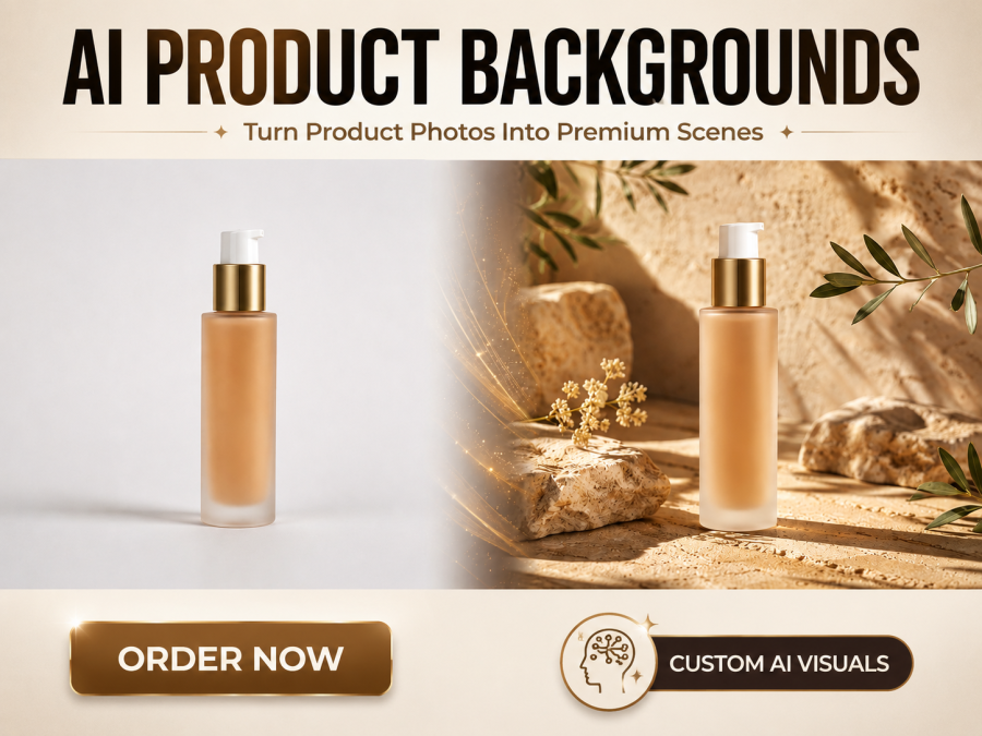 I will create AI product backgrounds and lifestyle product images