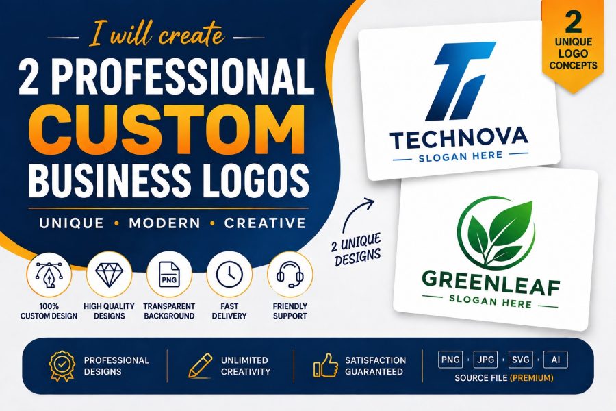 I will create a unique professional logo design for your brand