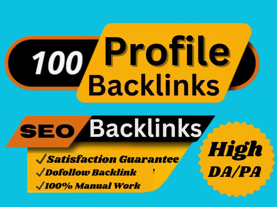 I Will Create 100 Profile Backlinks for SEO